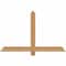Ekena Millwork Eugene Smooth Timber Gable Bracket, Western Red Cedar, 48"W x 30"H x 1 1/2"D x 3 1/2"F, 15/12 Pitch GBW048X30X0204EUG00SWR - alternate 1